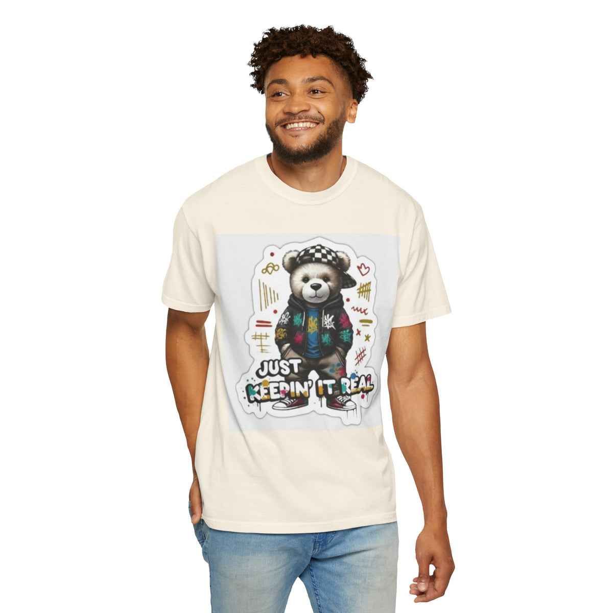 Bear Graphic T-Shirt — 'Just Keepin' It Real' Streetwear Tee