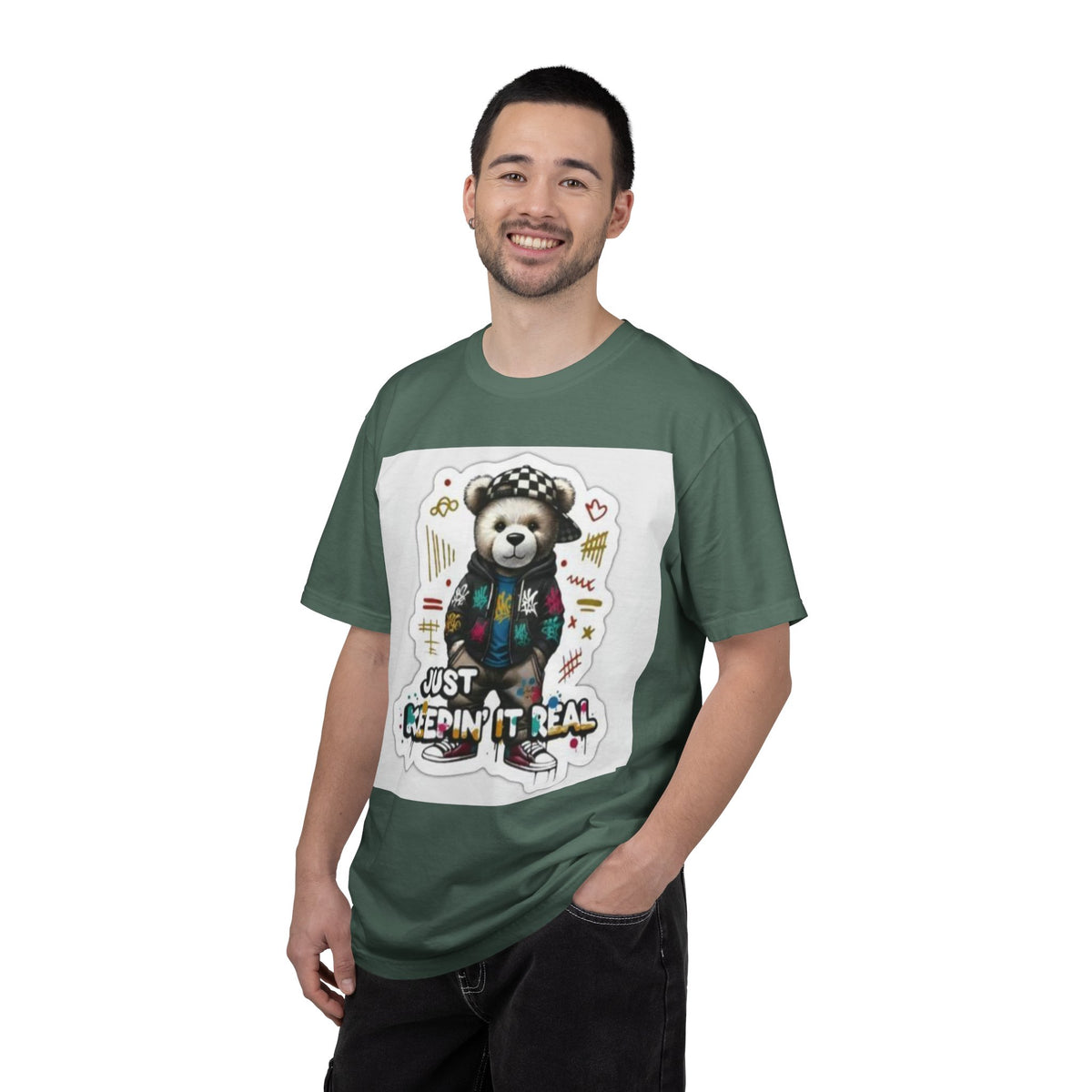 Bear Graphic T-Shirt — 'Just Keepin' It Real' Streetwear Tee