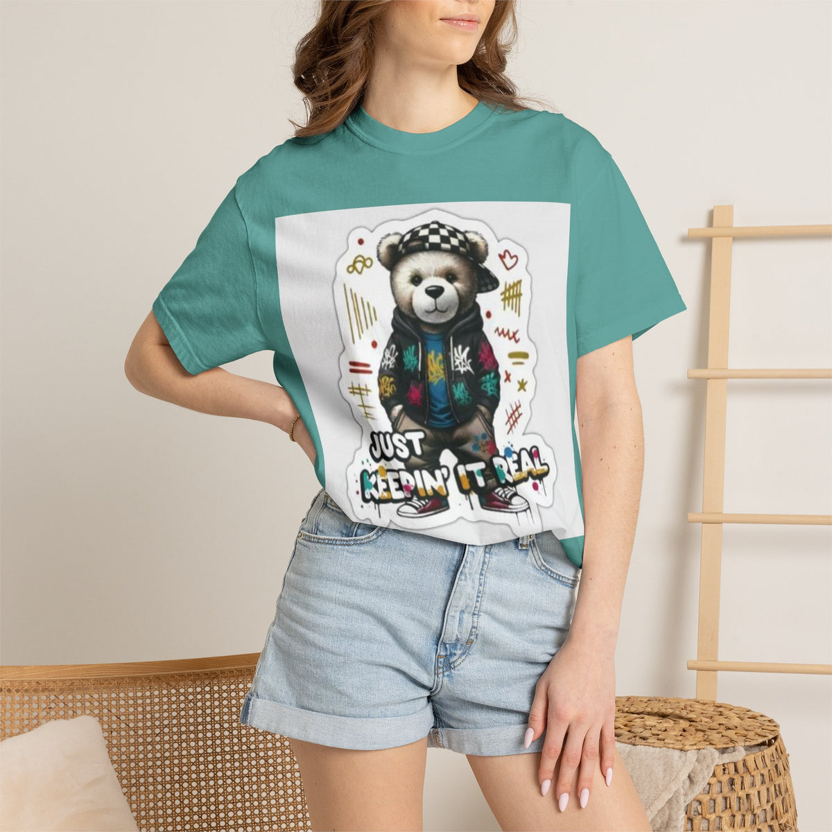 Bear Graphic T-Shirt — 'Just Keepin' It Real' Streetwear Tee