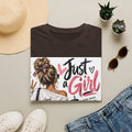 Just a Girl Graphic Tee — Casual Feminine Statement T-Shirt