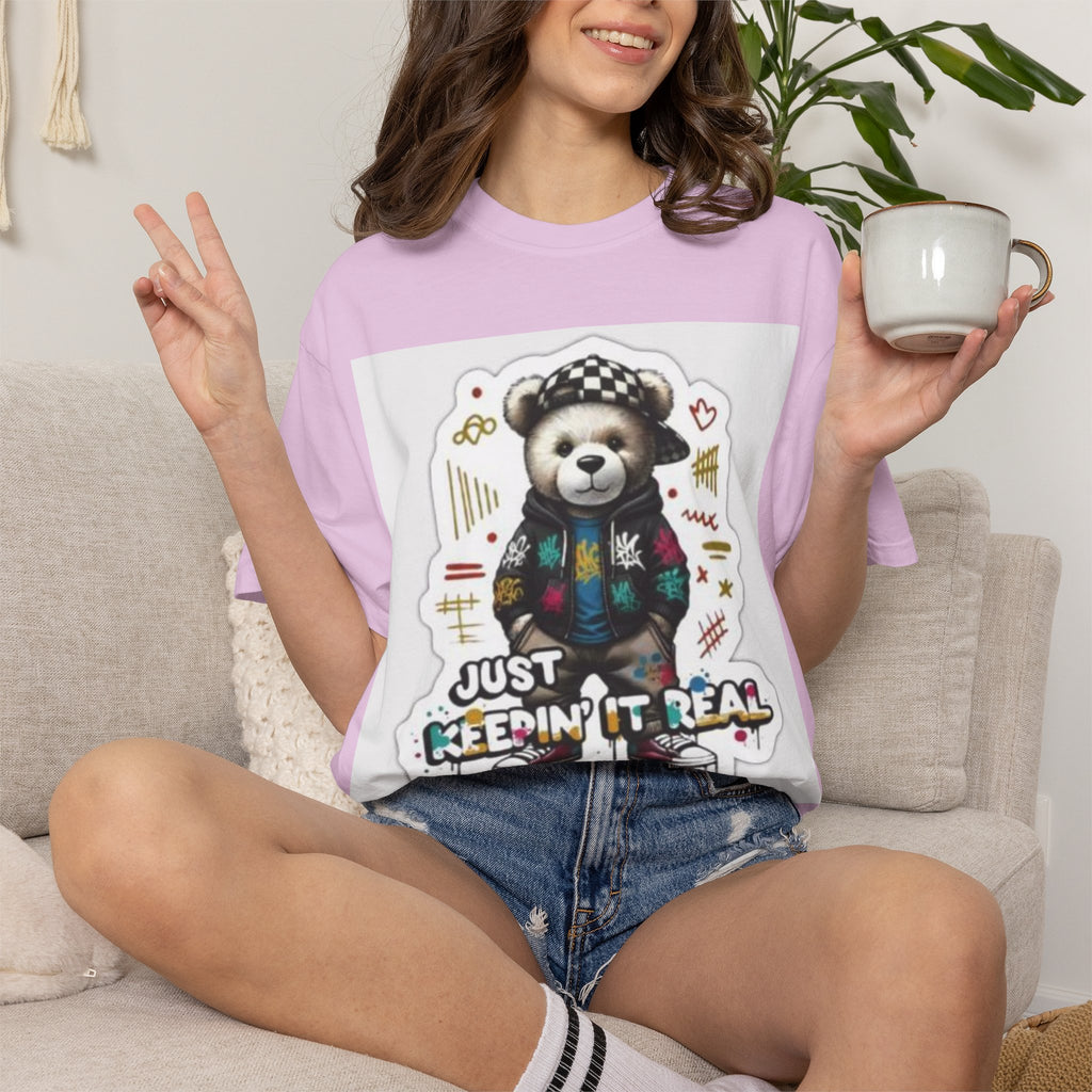 Bear Graphic T-Shirt — 'Just Keepin' It Real' Streetwear Tee