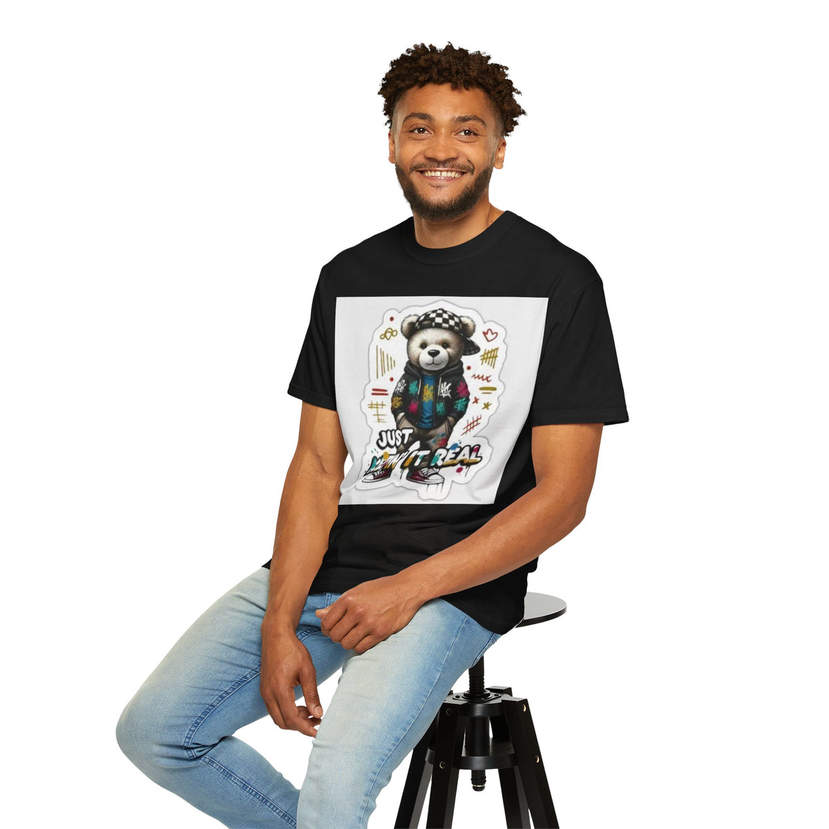 Bear Graphic T-Shirt — 'Just Keepin' It Real' Streetwear Tee