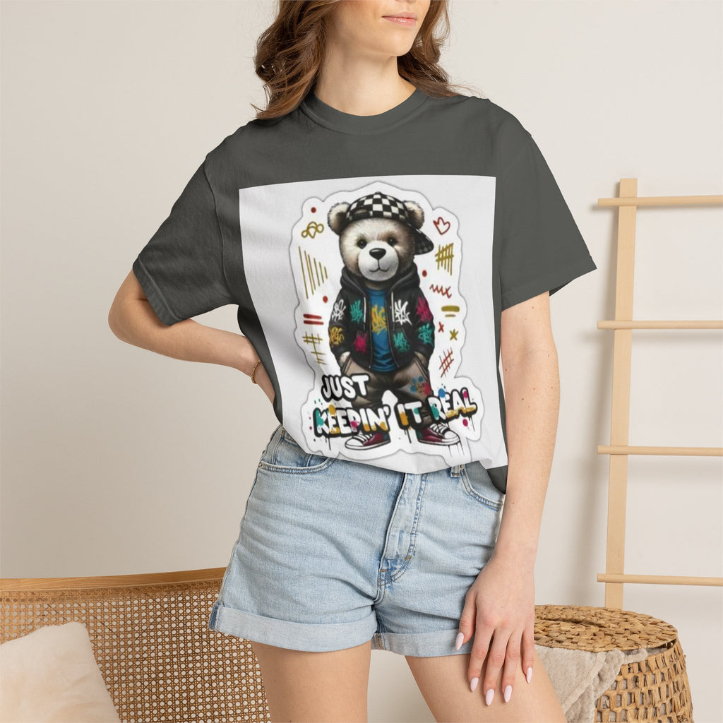 Bear Graphic T-Shirt — 'Just Keepin' It Real' Streetwear Tee