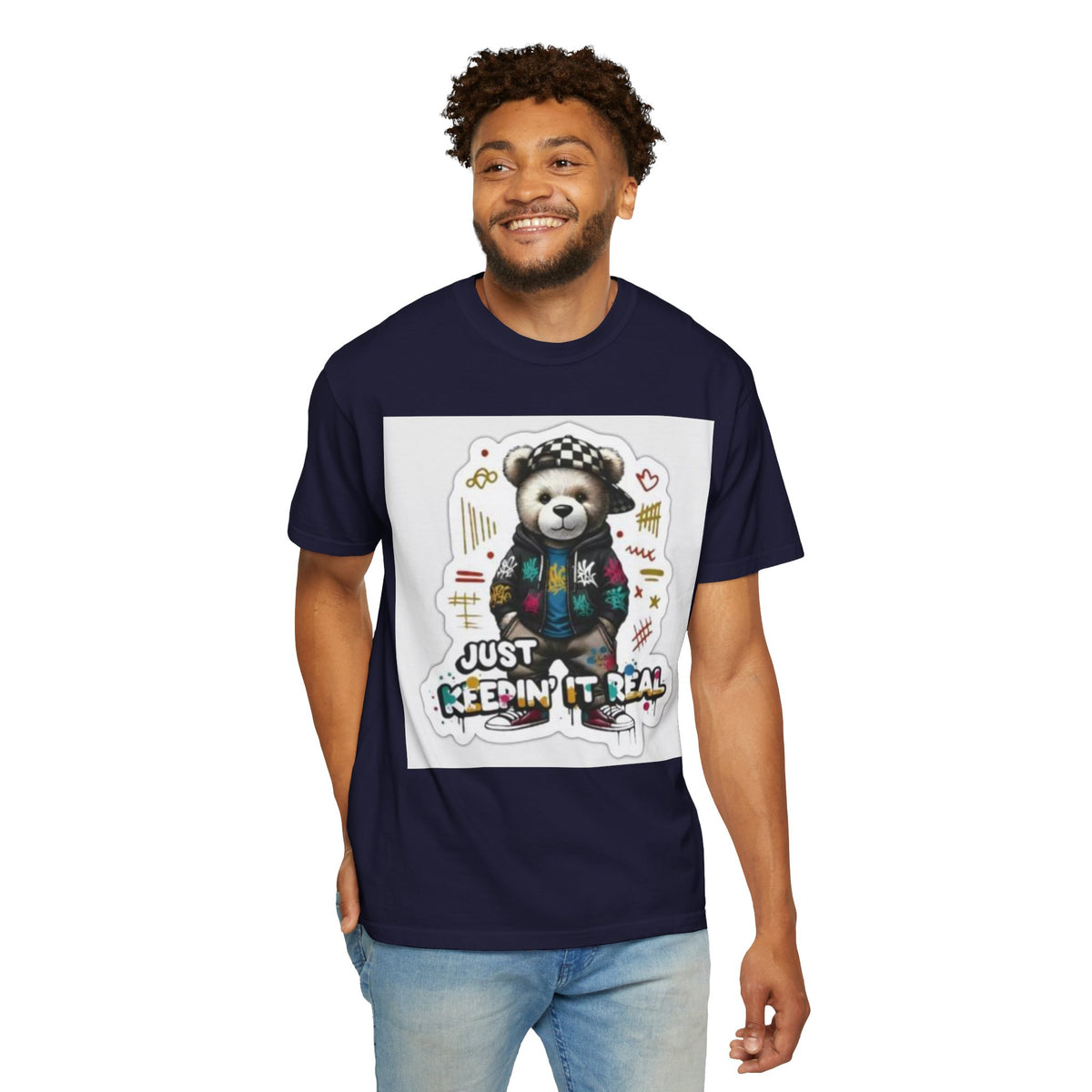 Bear Graphic T-Shirt — 'Just Keepin' It Real' Streetwear Tee
