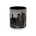 New York City Skyline Accent Coffee Mug — Black & White Cityscape, 11/15oz