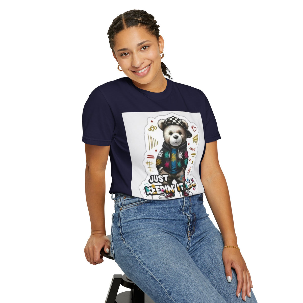Bear Graphic T-Shirt — 'Just Keepin' It Real' Streetwear Tee