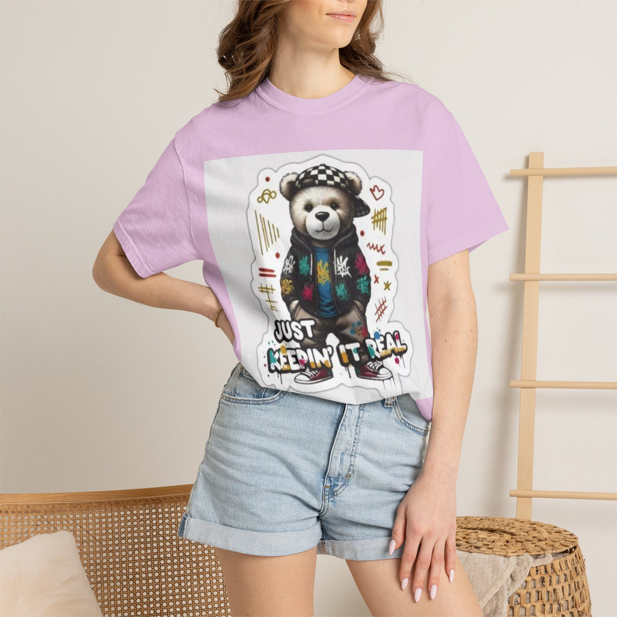 Bear Graphic T-Shirt — 'Just Keepin' It Real' Streetwear Tee