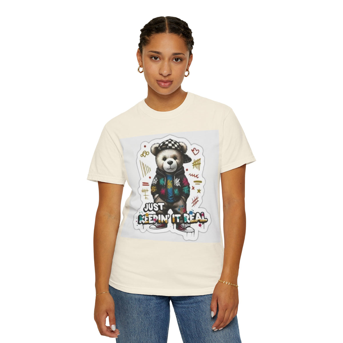Bear Graphic T-Shirt — 'Just Keepin' It Real' Streetwear Tee