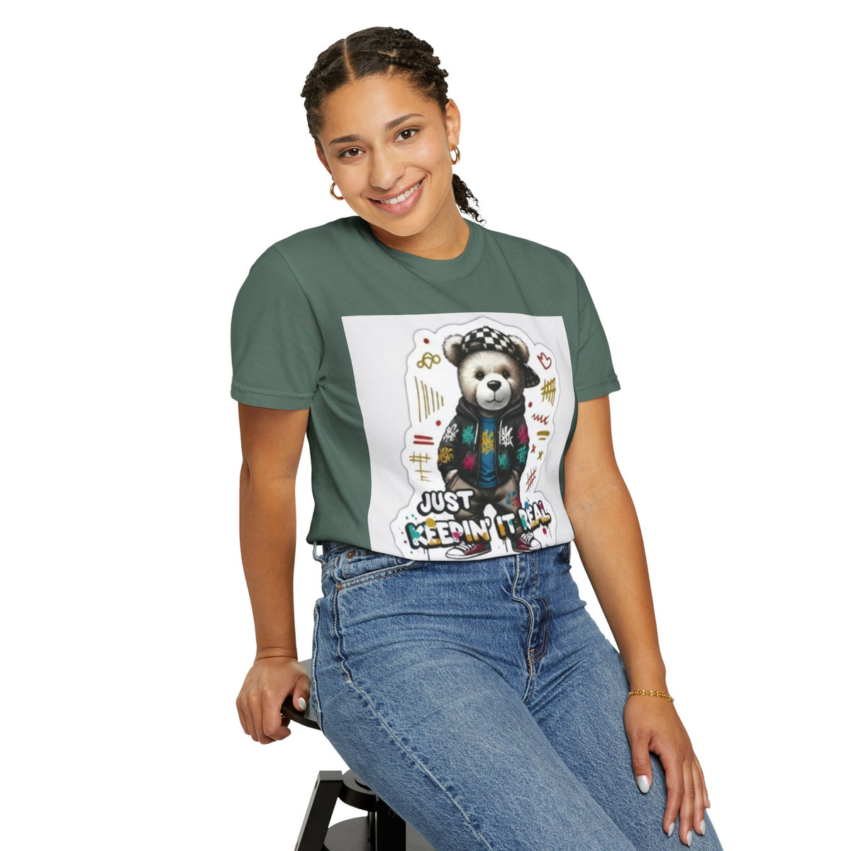 Bear Graphic T-Shirt — 'Just Keepin' It Real' Streetwear Tee