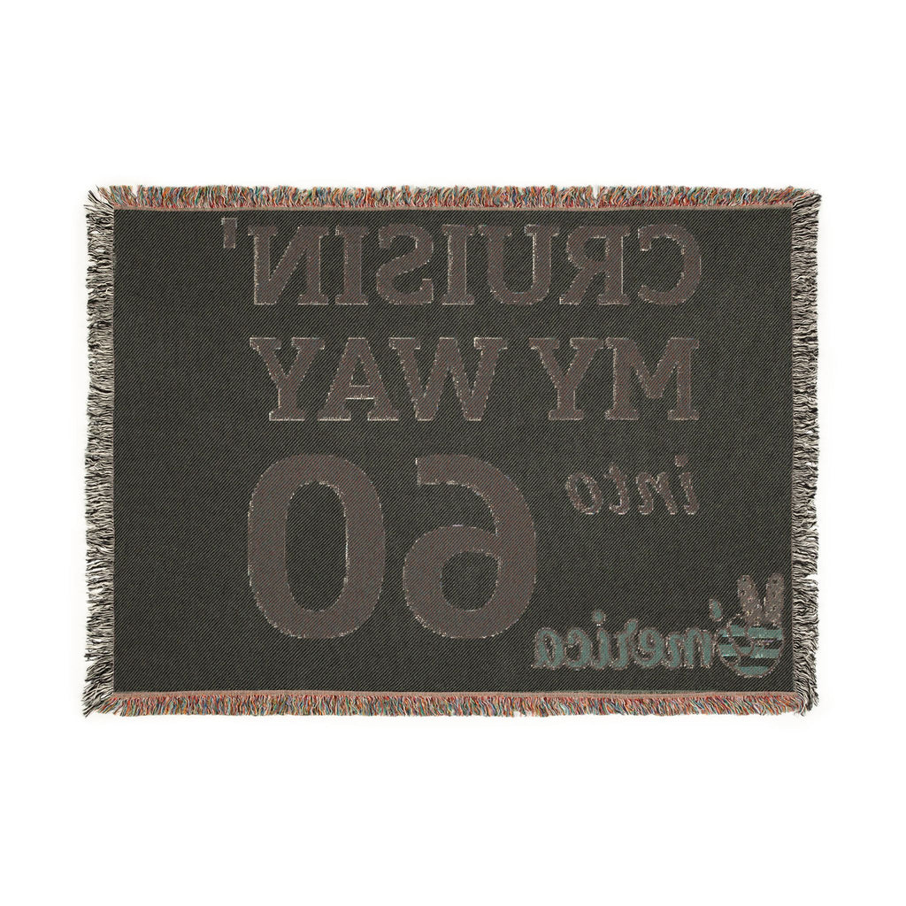 Woven Blanket — "Cruisin' My Way into 60" Birthday Throw Blanket