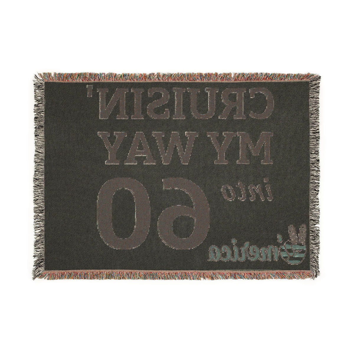 Woven Blanket — "Cruisin' My Way into 60" Birthday Throw Blanket