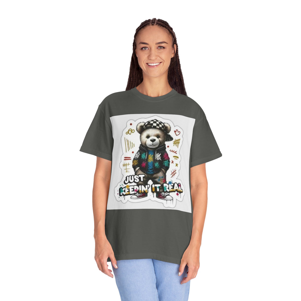 Bear Graphic T-Shirt — 'Just Keepin' It Real' Streetwear Tee