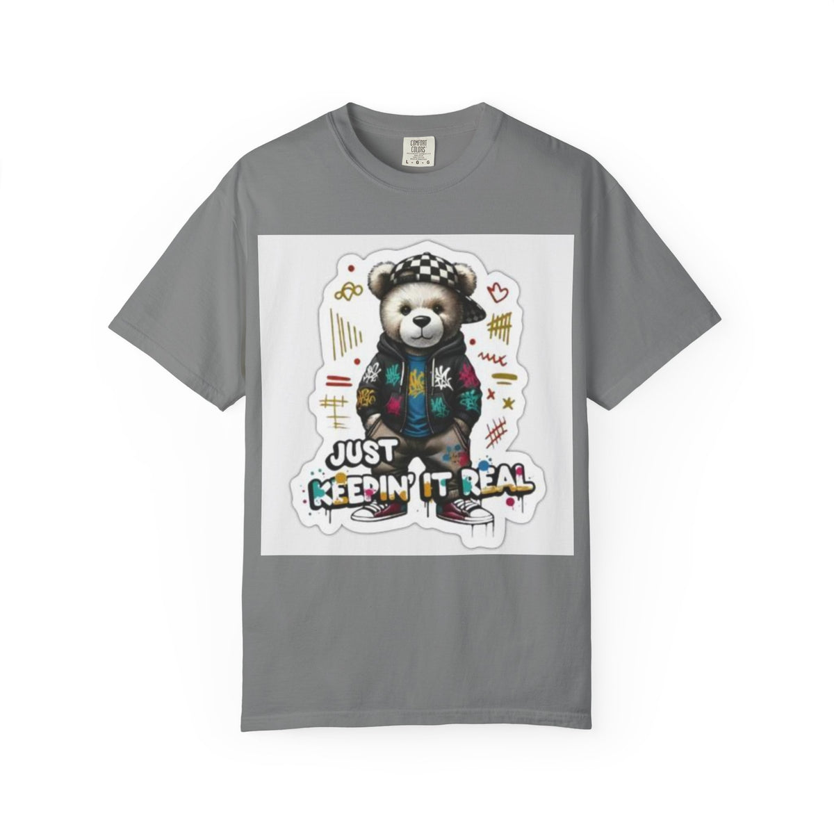 Bear Graphic T-Shirt — 'Just Keepin' It Real' Streetwear Tee