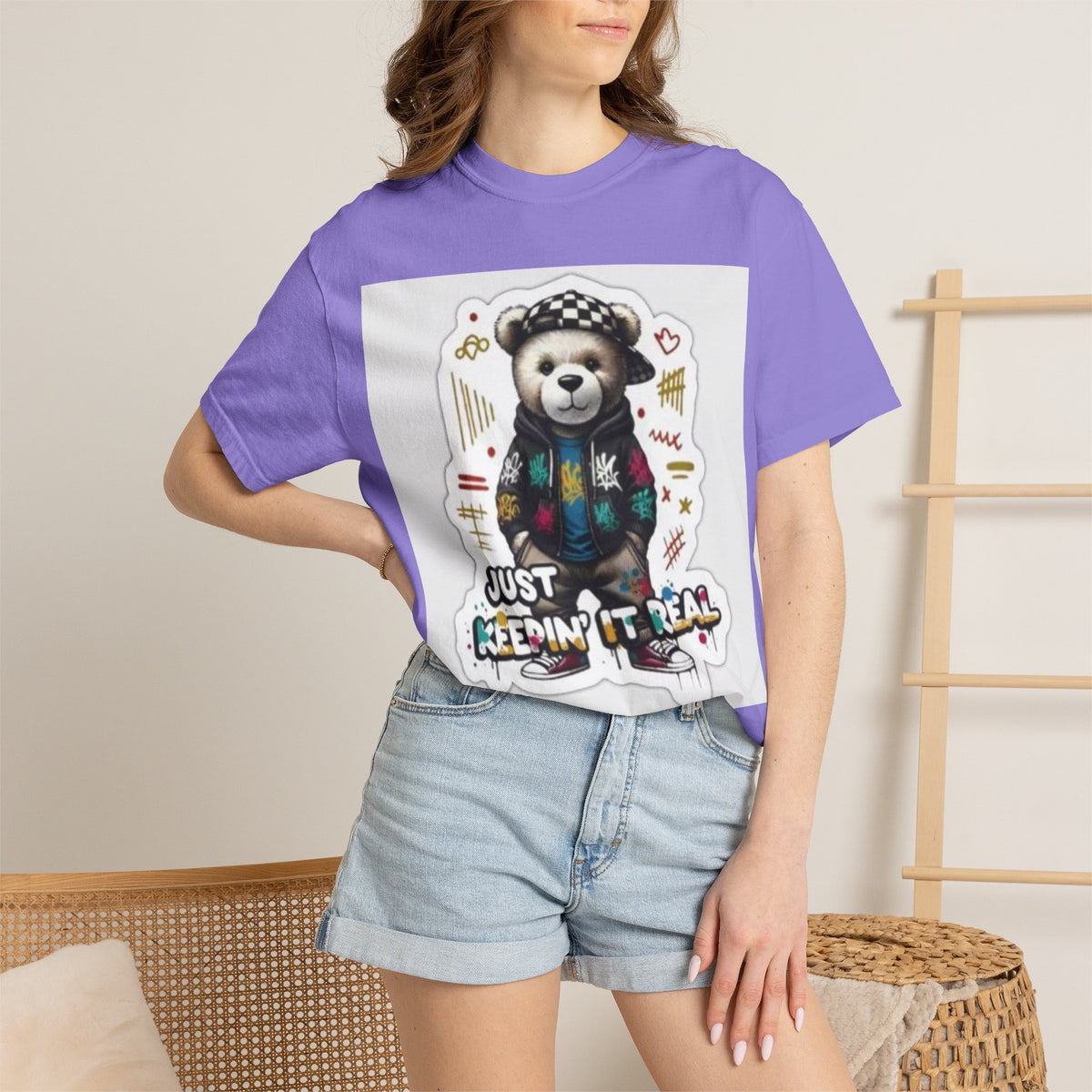 Bear Graphic T-Shirt — 'Just Keepin' It Real' Streetwear Tee