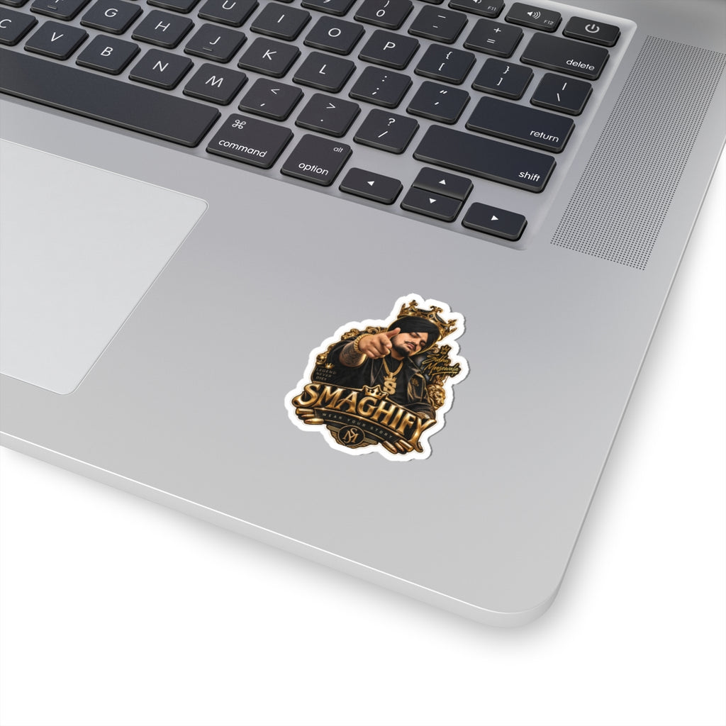 Smaghify Gold Crown Sticker — Hip Hop Punjabi Artist Kiss-Cut Sticker