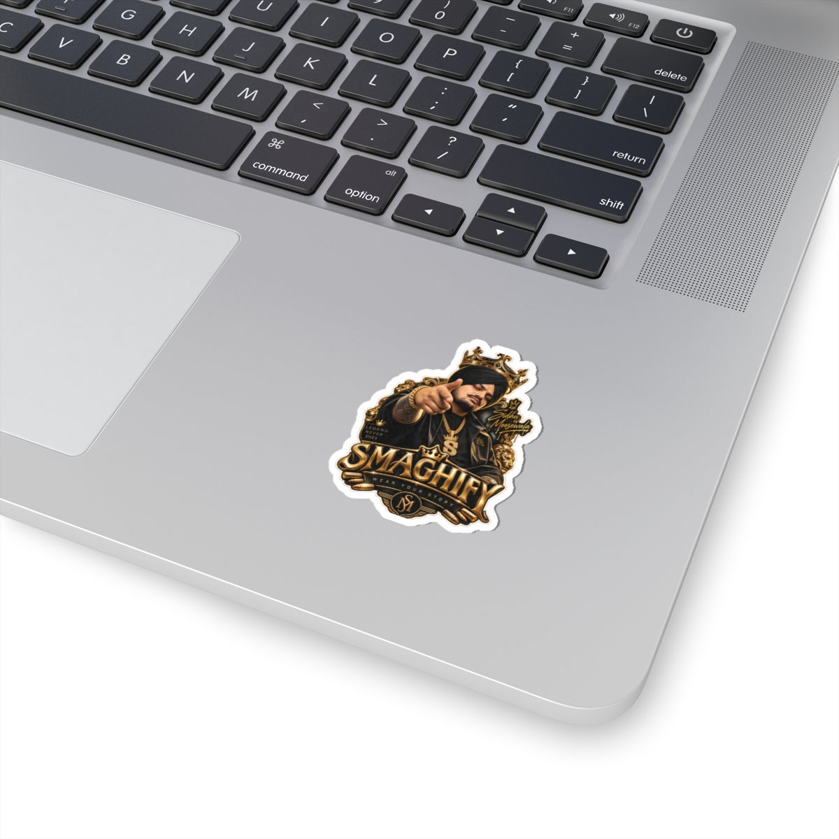 Smaghify Gold Crown Sticker — Hip Hop Punjabi Artist Kiss-Cut Sticker