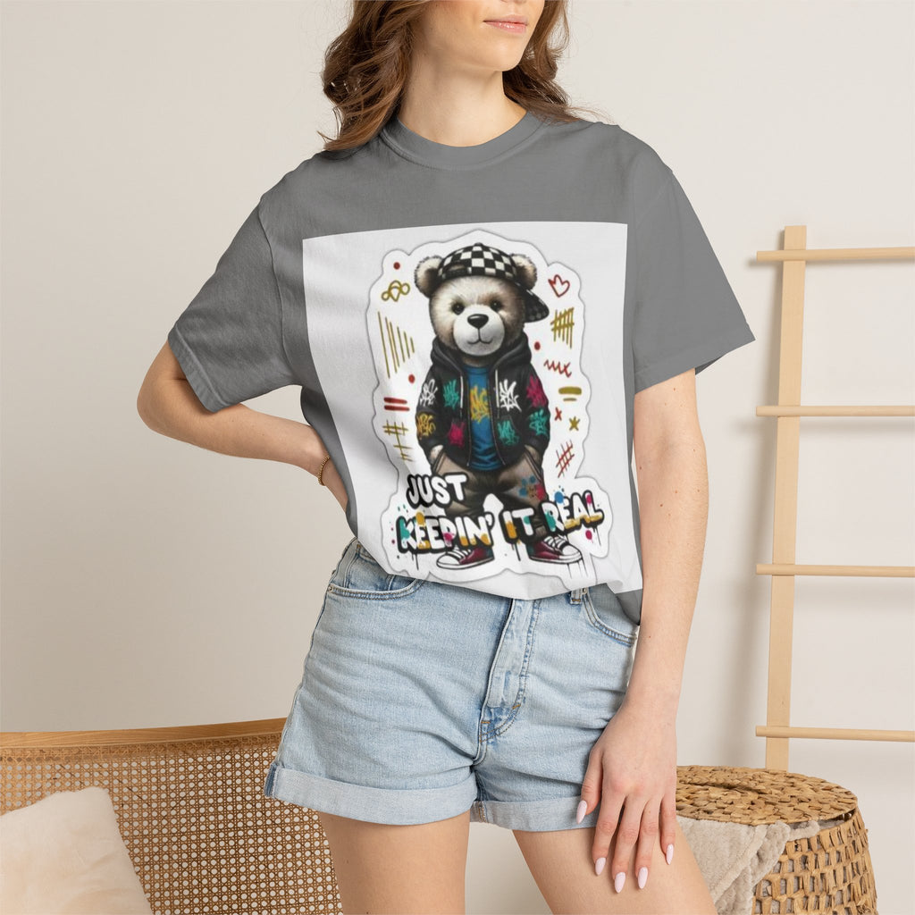 Bear Graphic T-Shirt — 'Just Keepin' It Real' Streetwear Tee