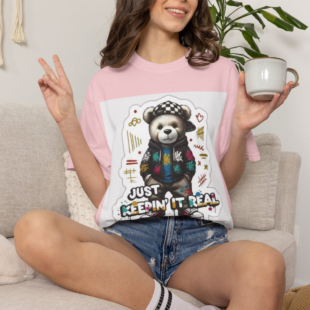 Bear Graphic T-Shirt — 'Just Keepin' It Real' Streetwear Tee