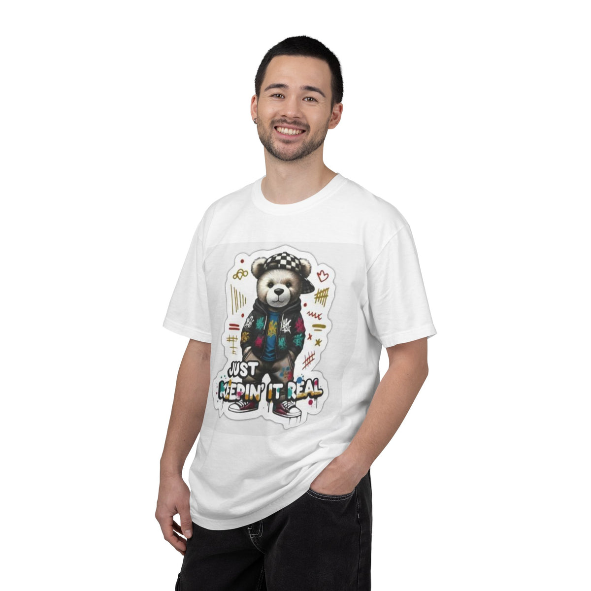 Bear Graphic T-Shirt — 'Just Keepin' It Real' Streetwear Tee
