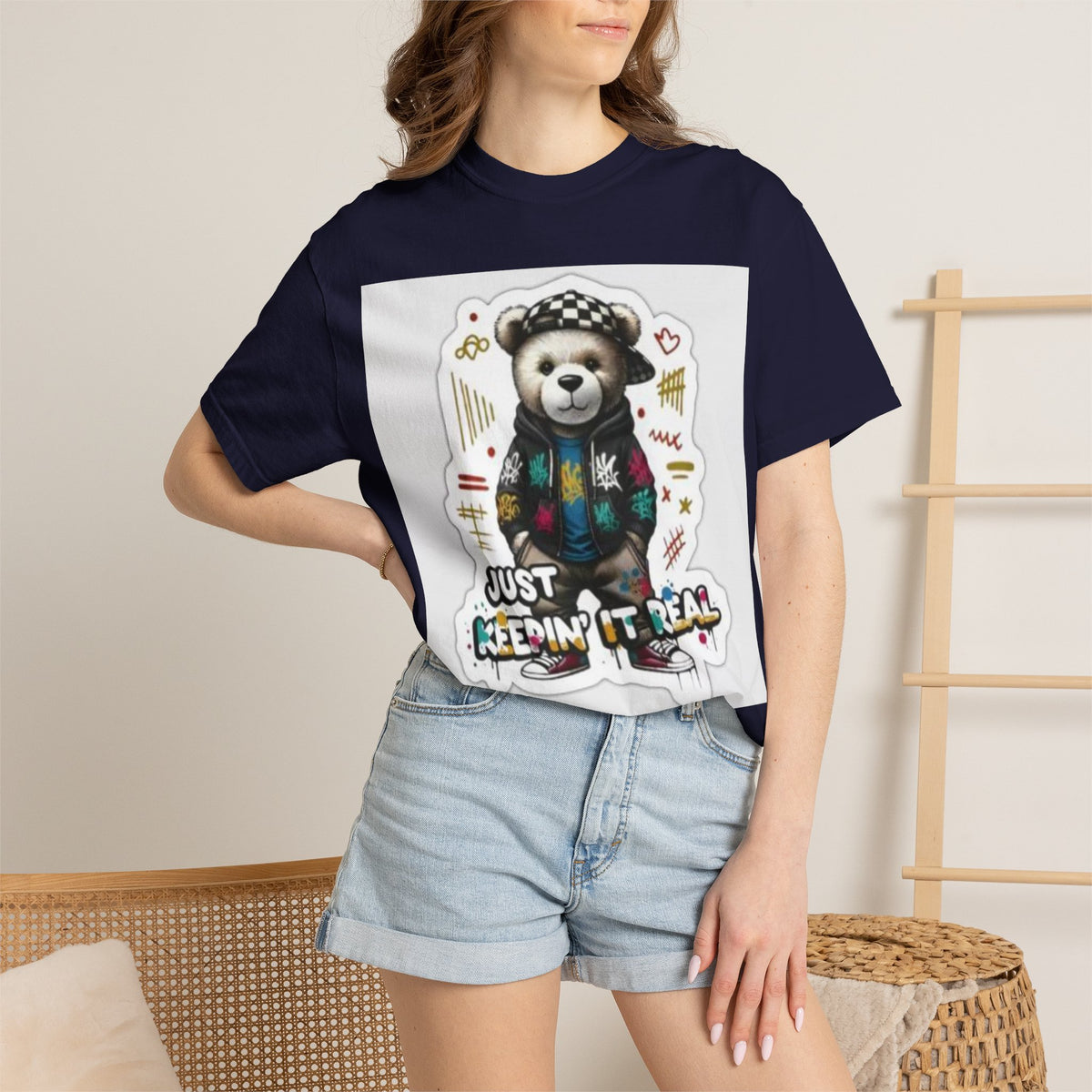 Bear Graphic T-Shirt — 'Just Keepin' It Real' Streetwear Tee