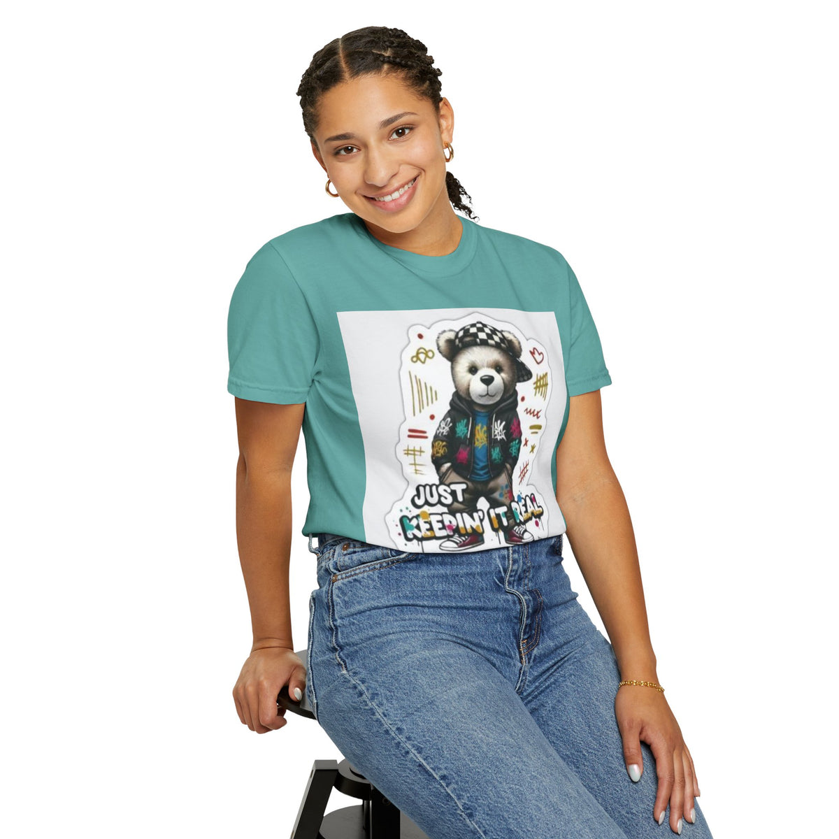 Bear Graphic T-Shirt — 'Just Keepin' It Real' Streetwear Tee