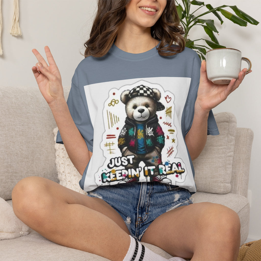 Bear Graphic T-Shirt — 'Just Keepin' It Real' Streetwear Tee