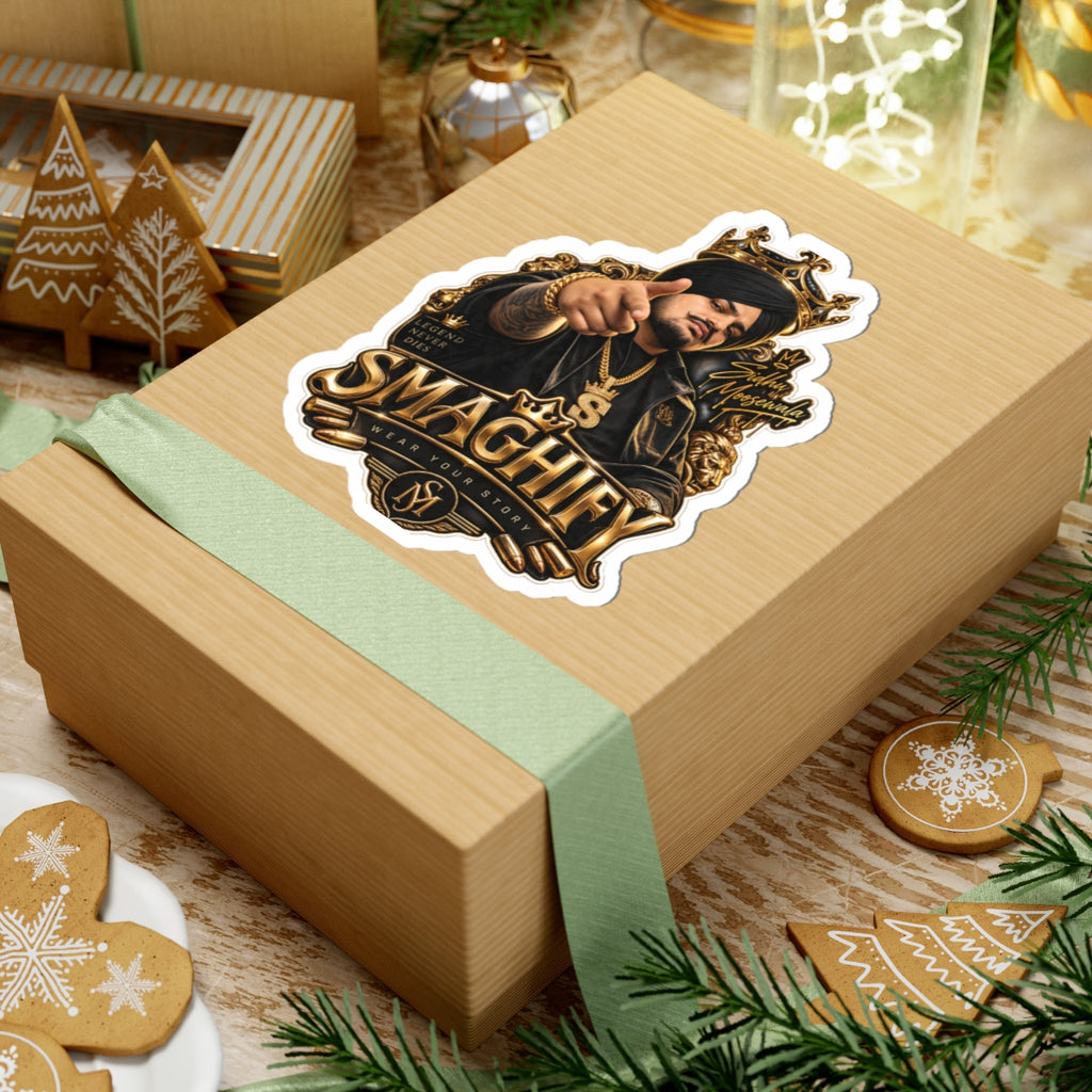 Smaghify Gold Crown Sticker — Hip Hop Punjabi Artist Kiss-Cut Sticker