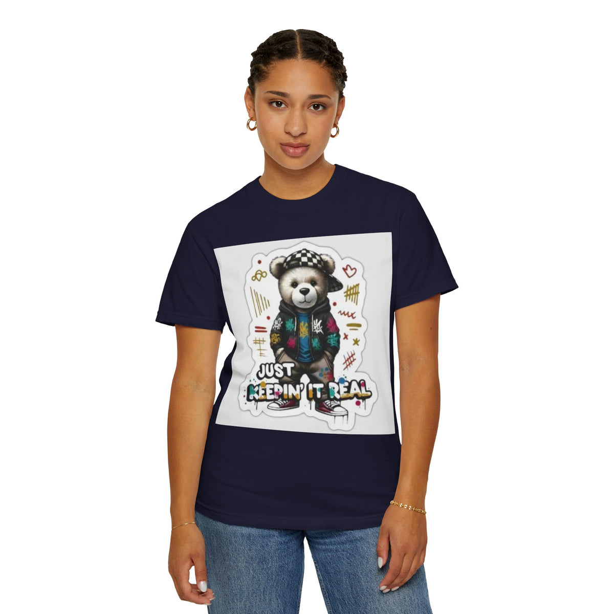 Bear Graphic T-Shirt — 'Just Keepin' It Real' Streetwear Tee