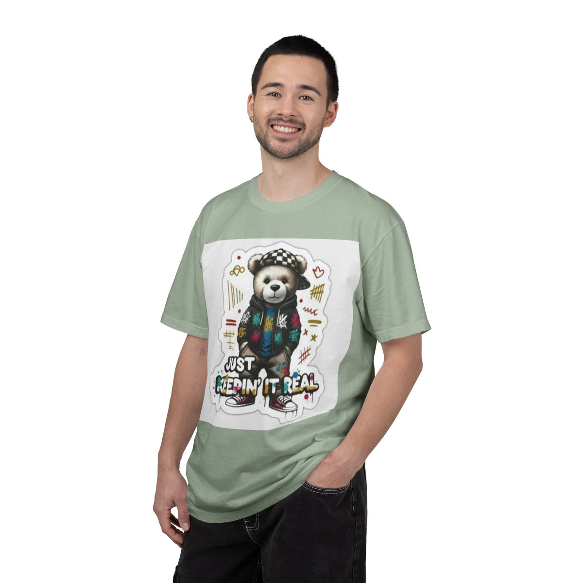 Bear Graphic T-Shirt — 'Just Keepin' It Real' Streetwear Tee