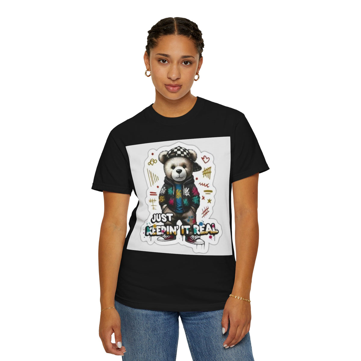 Bear Graphic T-Shirt — 'Just Keepin' It Real' Streetwear Tee