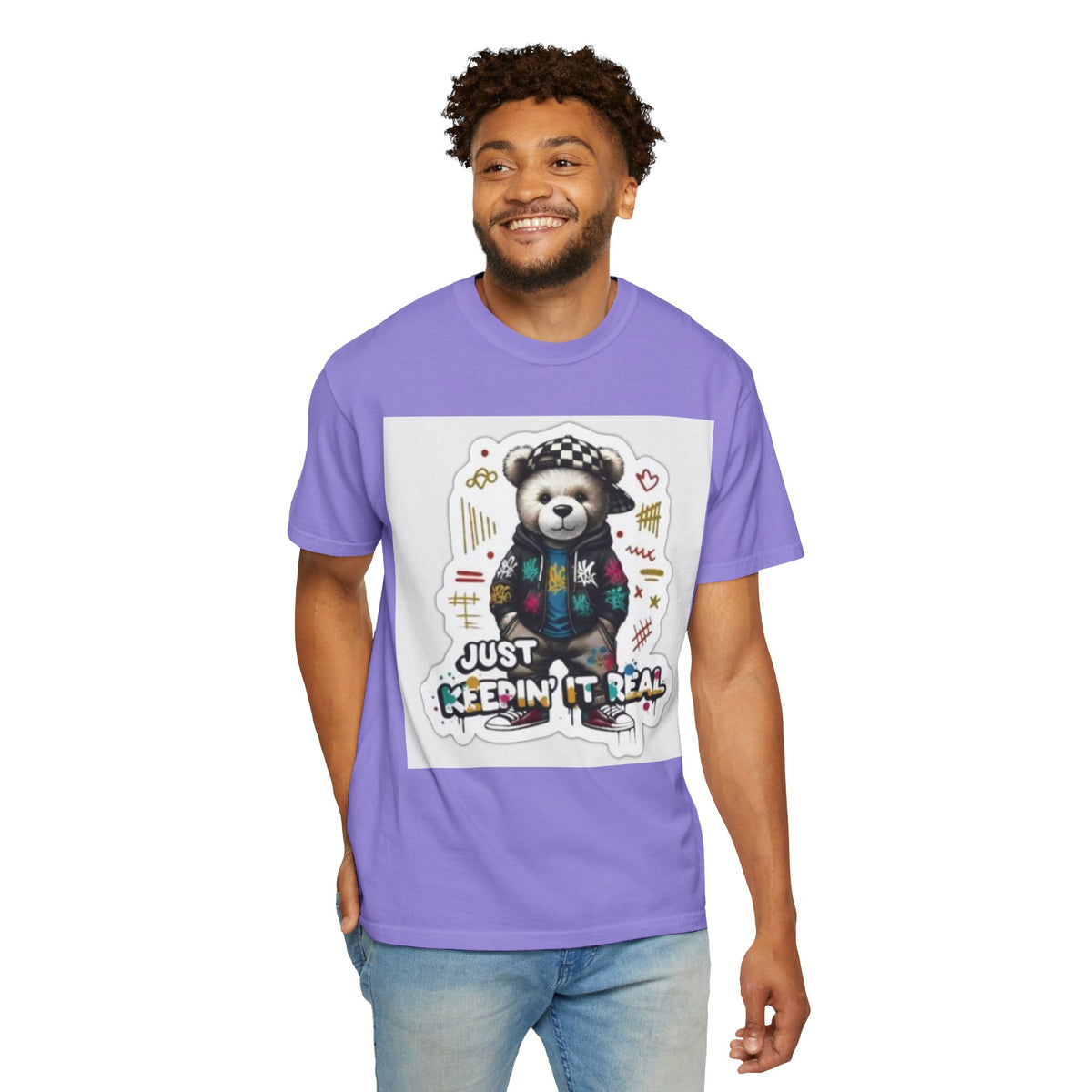 Bear Graphic T-Shirt — 'Just Keepin' It Real' Streetwear Tee