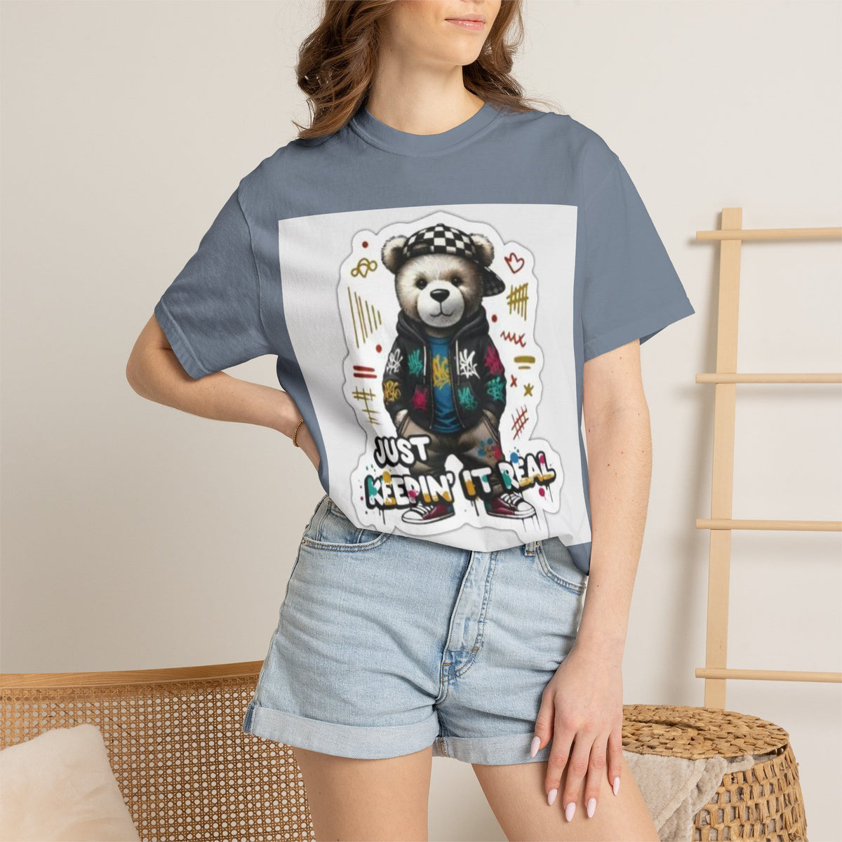Bear Graphic T-Shirt — 'Just Keepin' It Real' Streetwear Tee