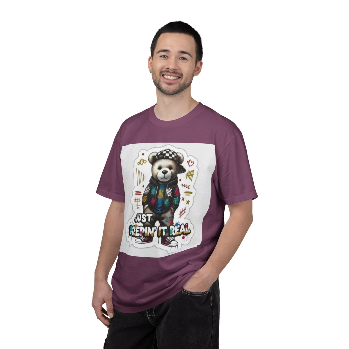 Bear Graphic T-Shirt — 'Just Keepin' It Real' Streetwear Tee
