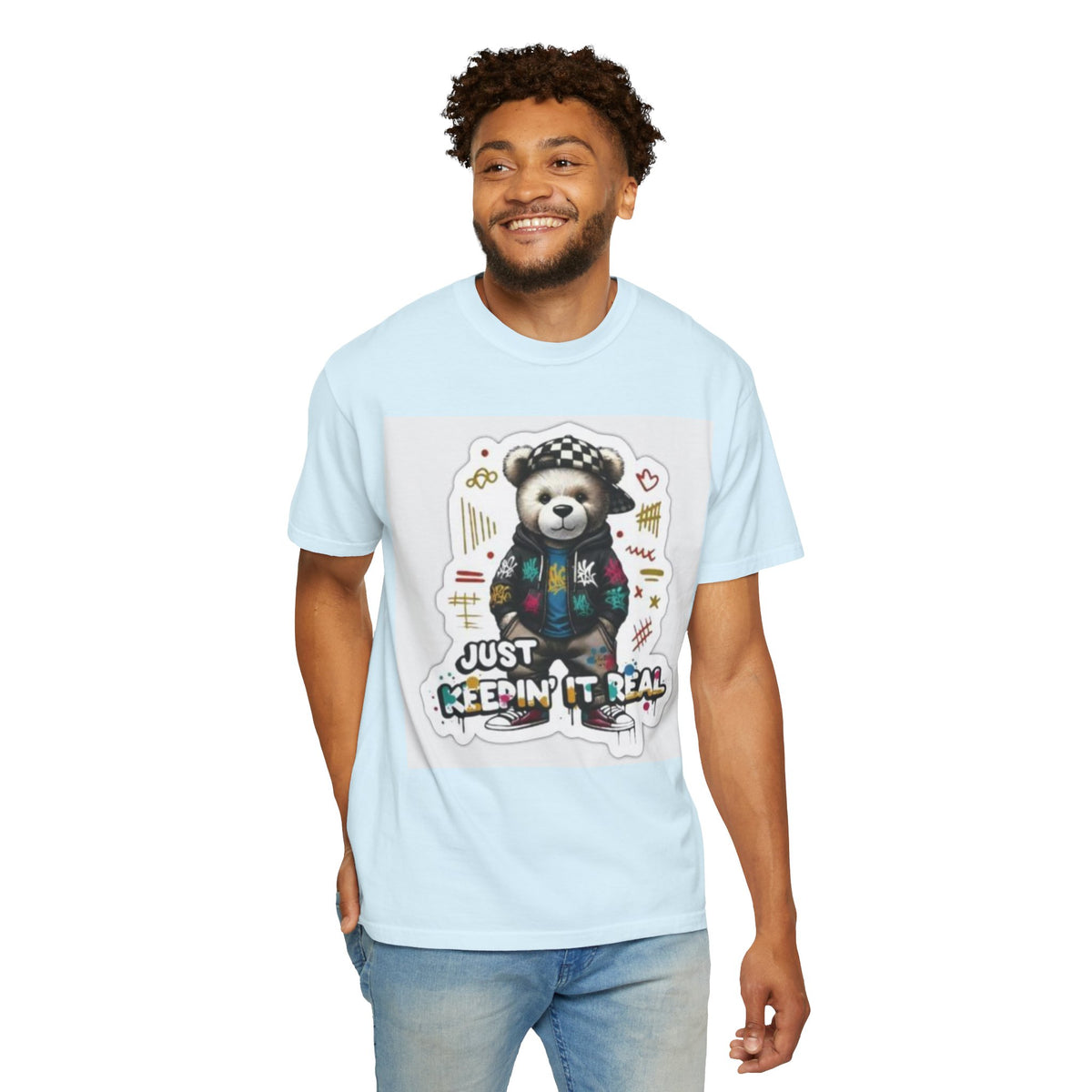 Bear Graphic T-Shirt — 'Just Keepin' It Real' Streetwear Tee