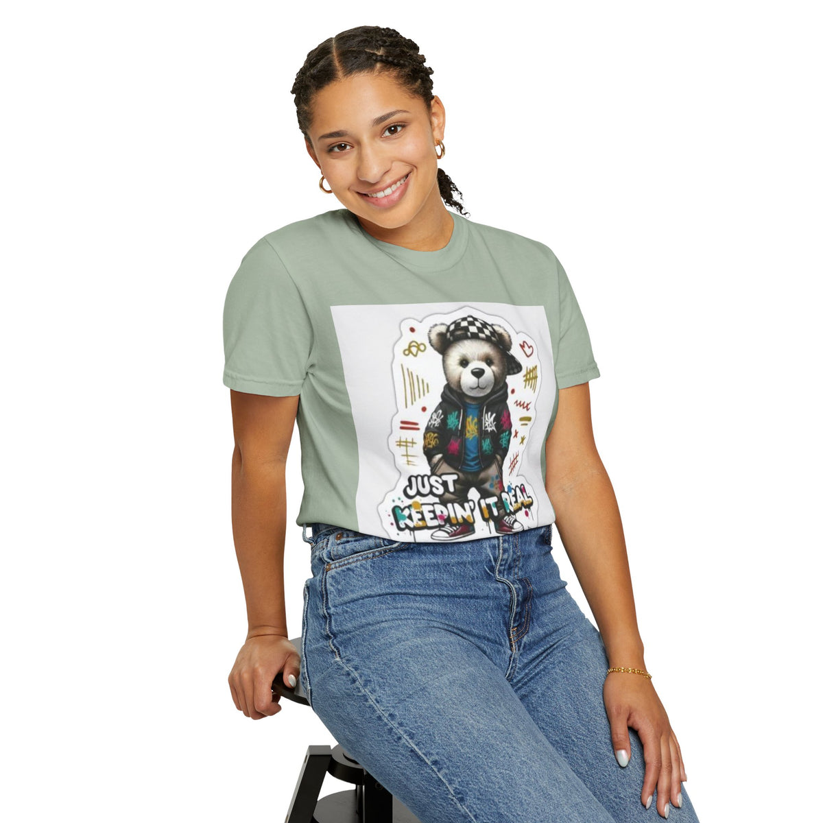 Bear Graphic T-Shirt — 'Just Keepin' It Real' Streetwear Tee