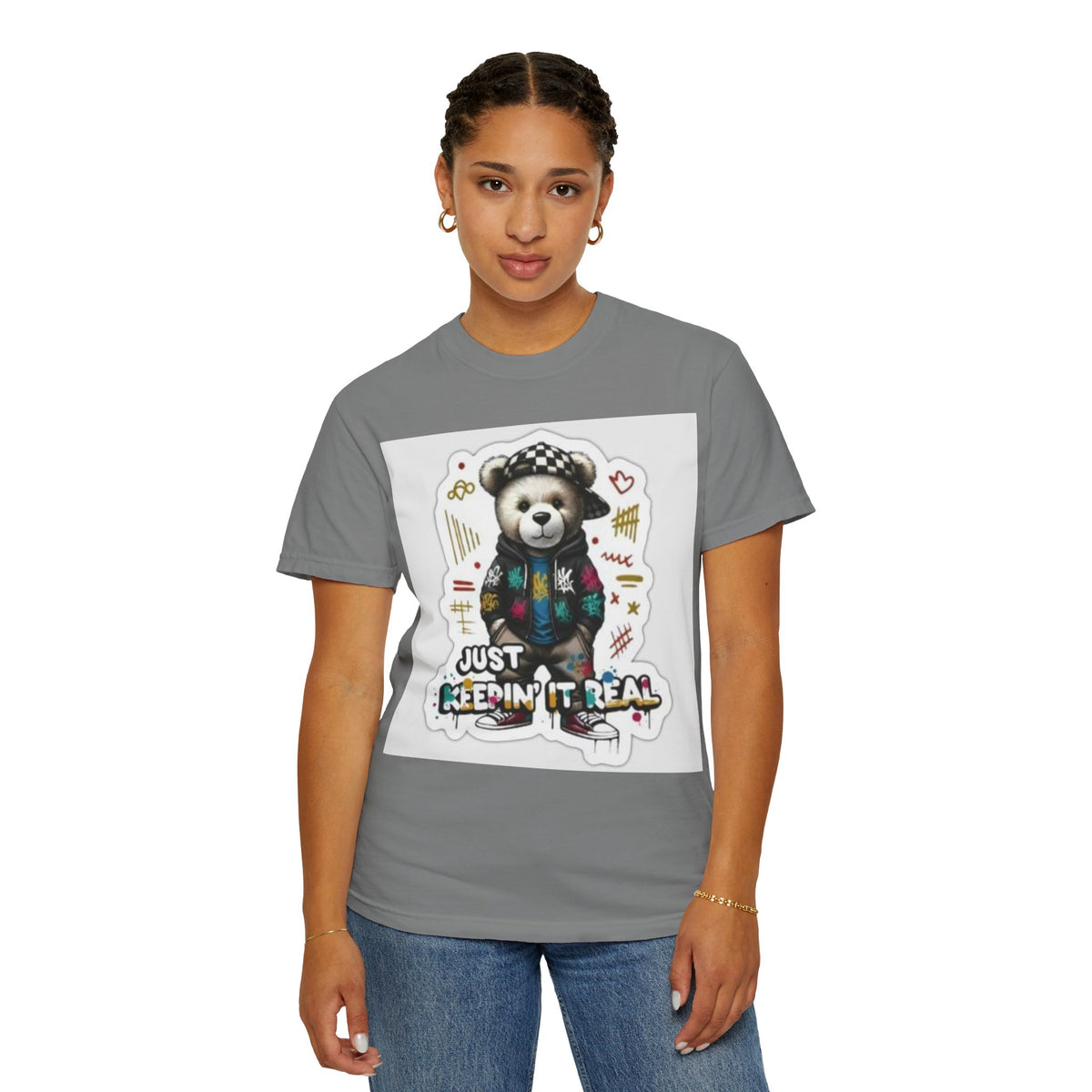 Bear Graphic T-Shirt — 'Just Keepin' It Real' Streetwear Tee