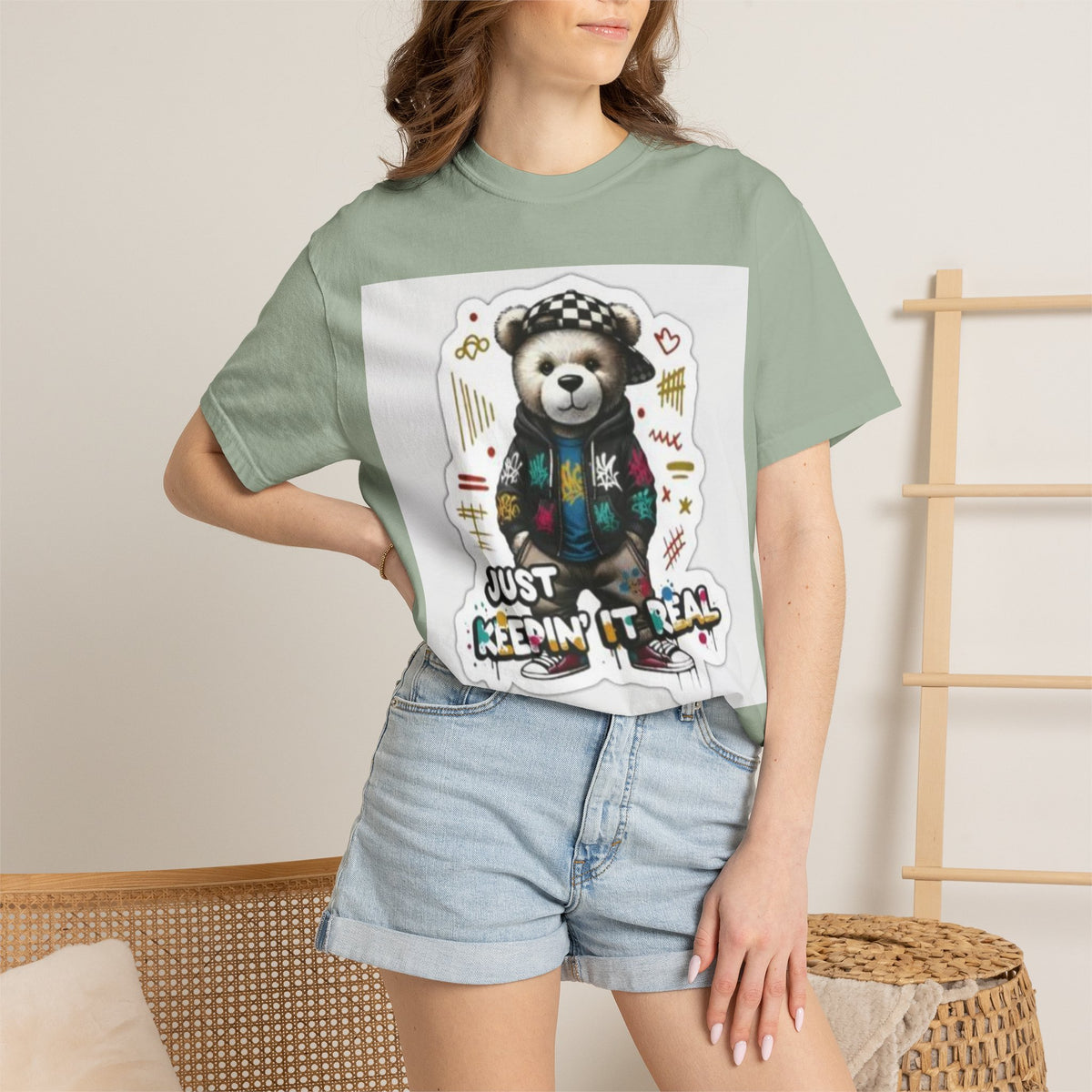Bear Graphic T-Shirt — 'Just Keepin' It Real' Streetwear Tee