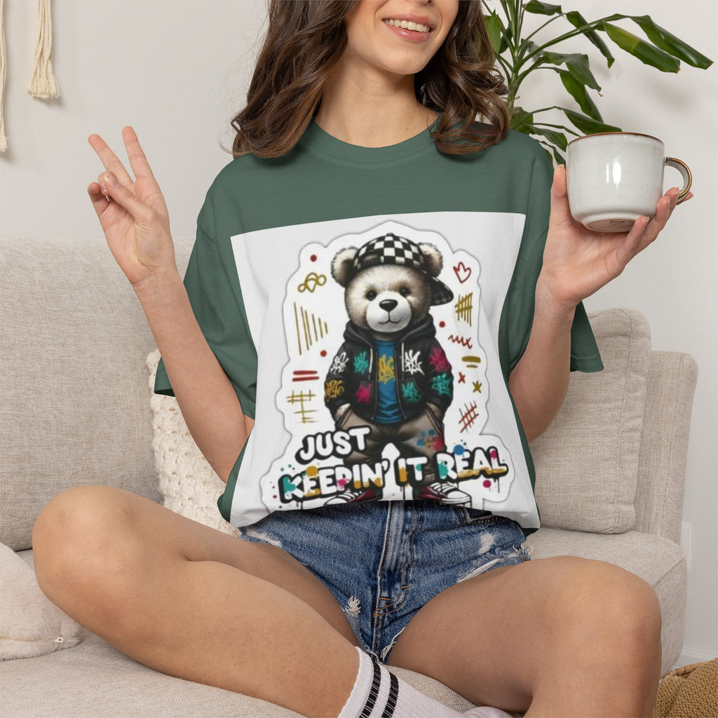Bear Graphic T-Shirt — 'Just Keepin' It Real' Streetwear Tee