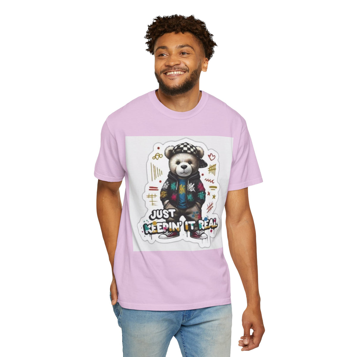 Bear Graphic T-Shirt — 'Just Keepin' It Real' Streetwear Tee