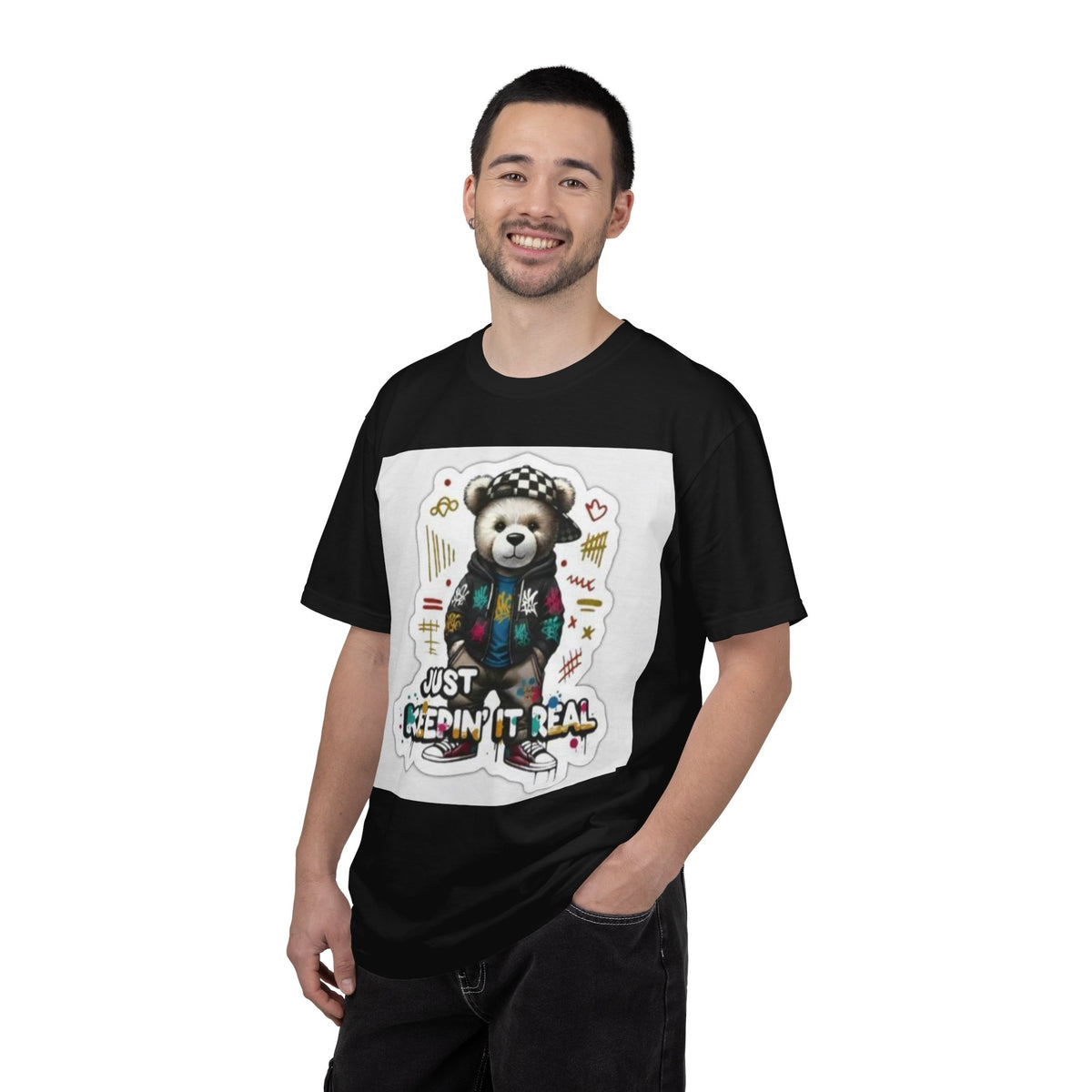 Bear Graphic T-Shirt — 'Just Keepin' It Real' Streetwear Tee