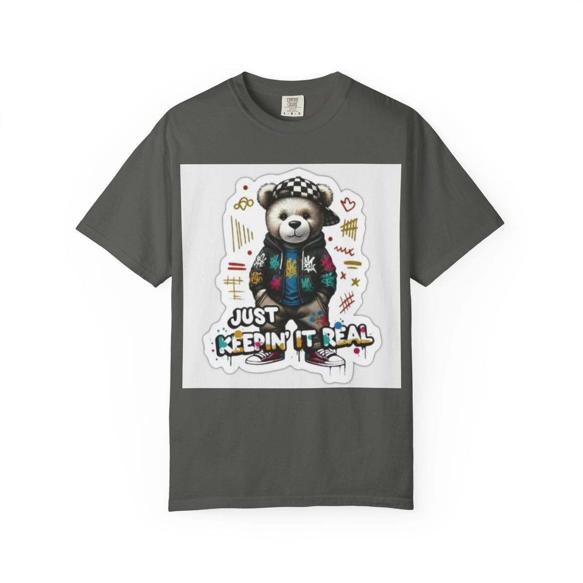 Bear Graphic T-Shirt — 'Just Keepin' It Real' Streetwear Tee