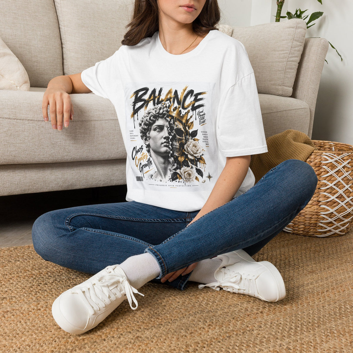 Just a Girl Graphic Tee — Casual Feminine Statement T-Shirt