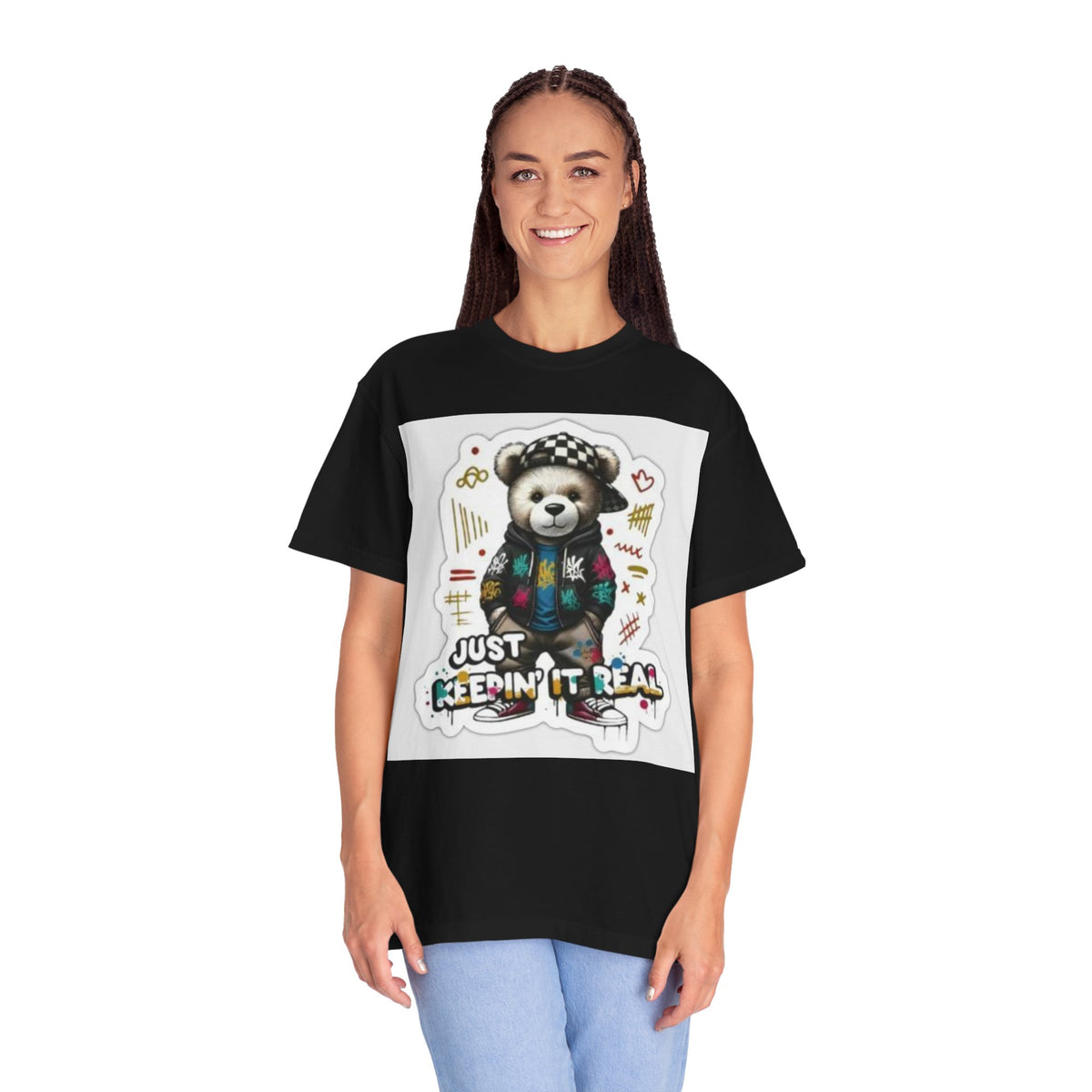 Bear Graphic T-Shirt — 'Just Keepin' It Real' Streetwear Tee