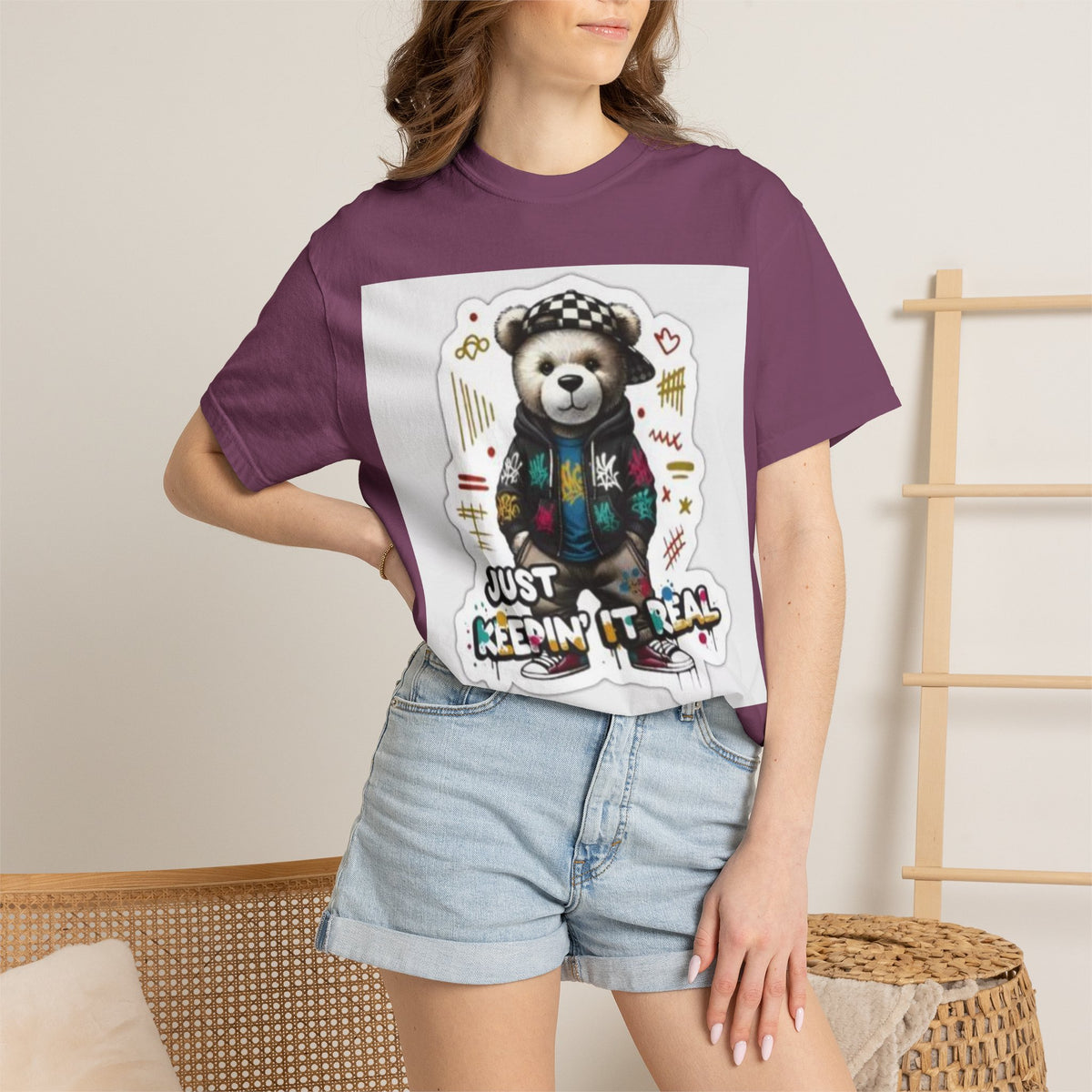 Bear Graphic T-Shirt — 'Just Keepin' It Real' Streetwear Tee