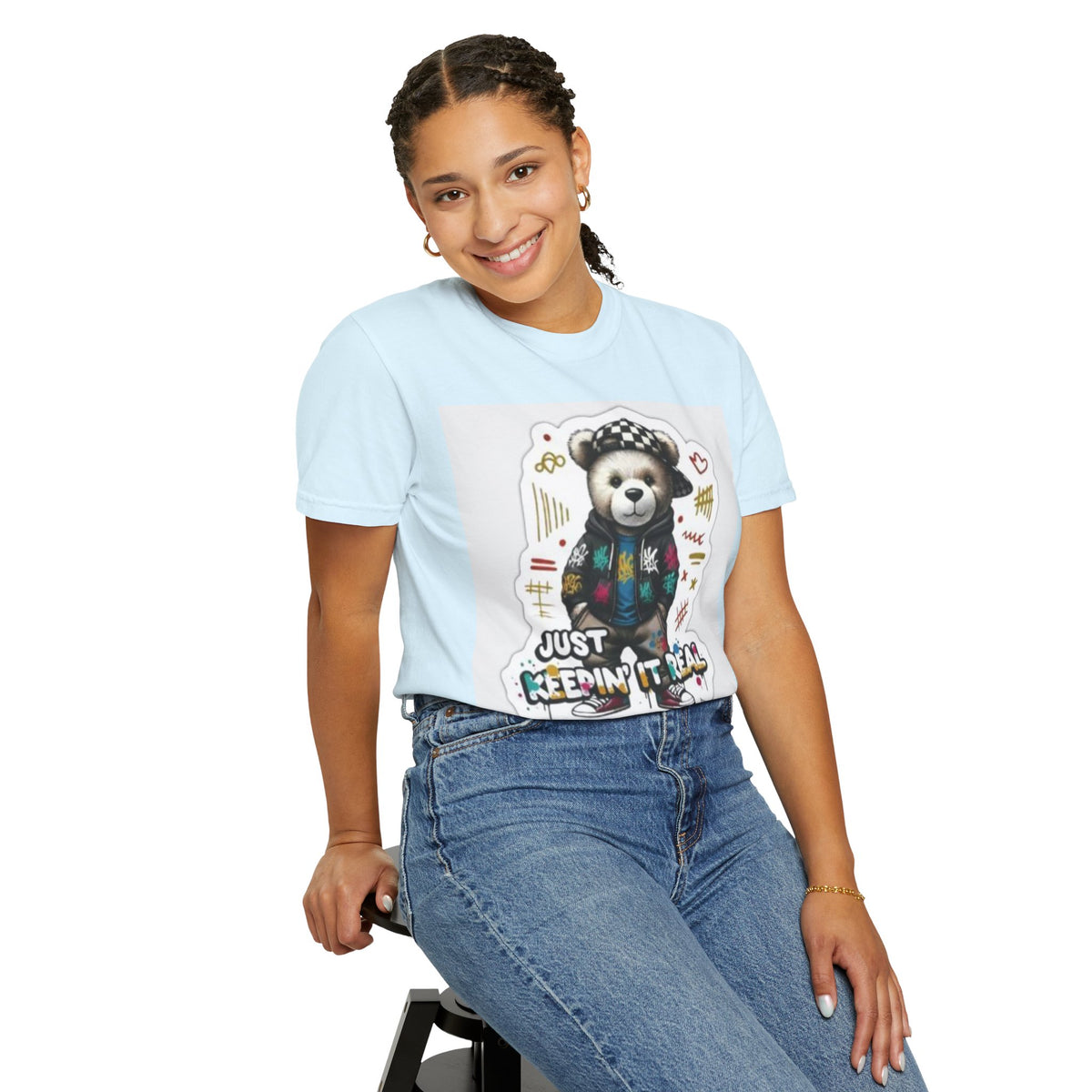 Bear Graphic T-Shirt — 'Just Keepin' It Real' Streetwear Tee