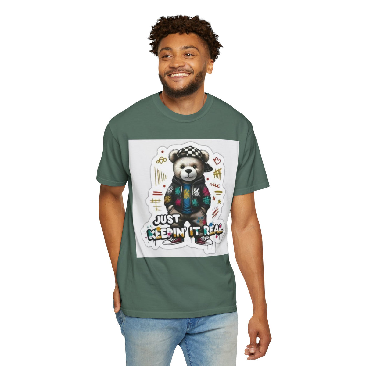Bear Graphic T-Shirt — 'Just Keepin' It Real' Streetwear Tee